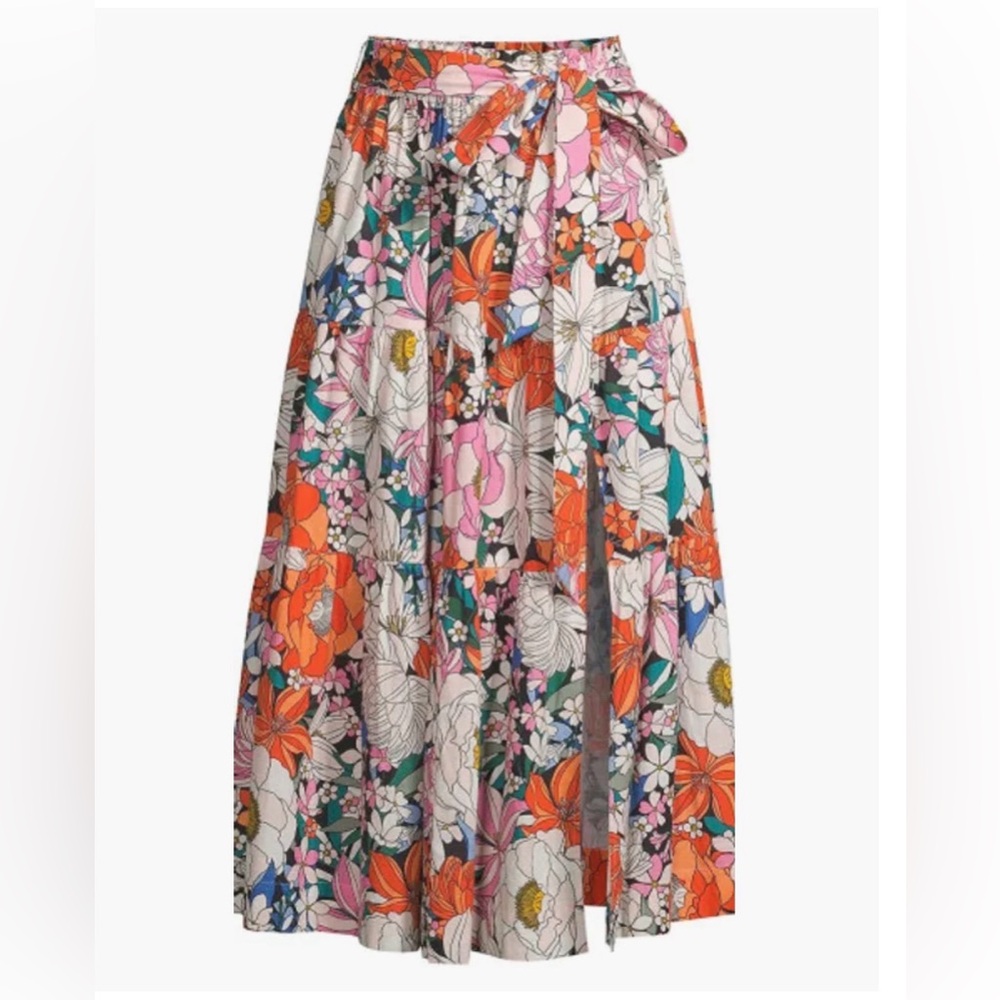 Change of Scenery Jenni Tiered Floral Cotton Midi Skirt – XS/S – $188 Retail